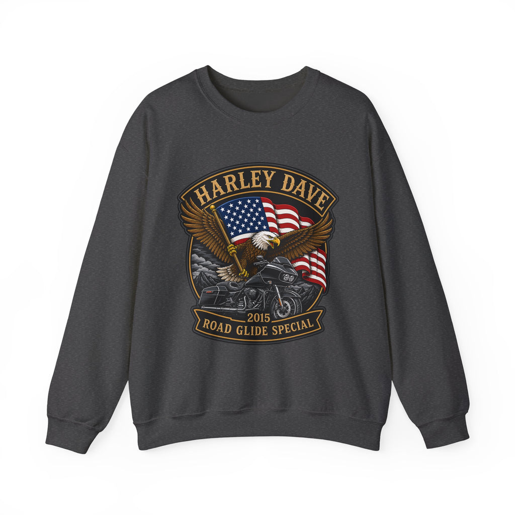 "Harley Dave 2015 Road Glide Special American Eagle" Motorcycle Sweatshirt
