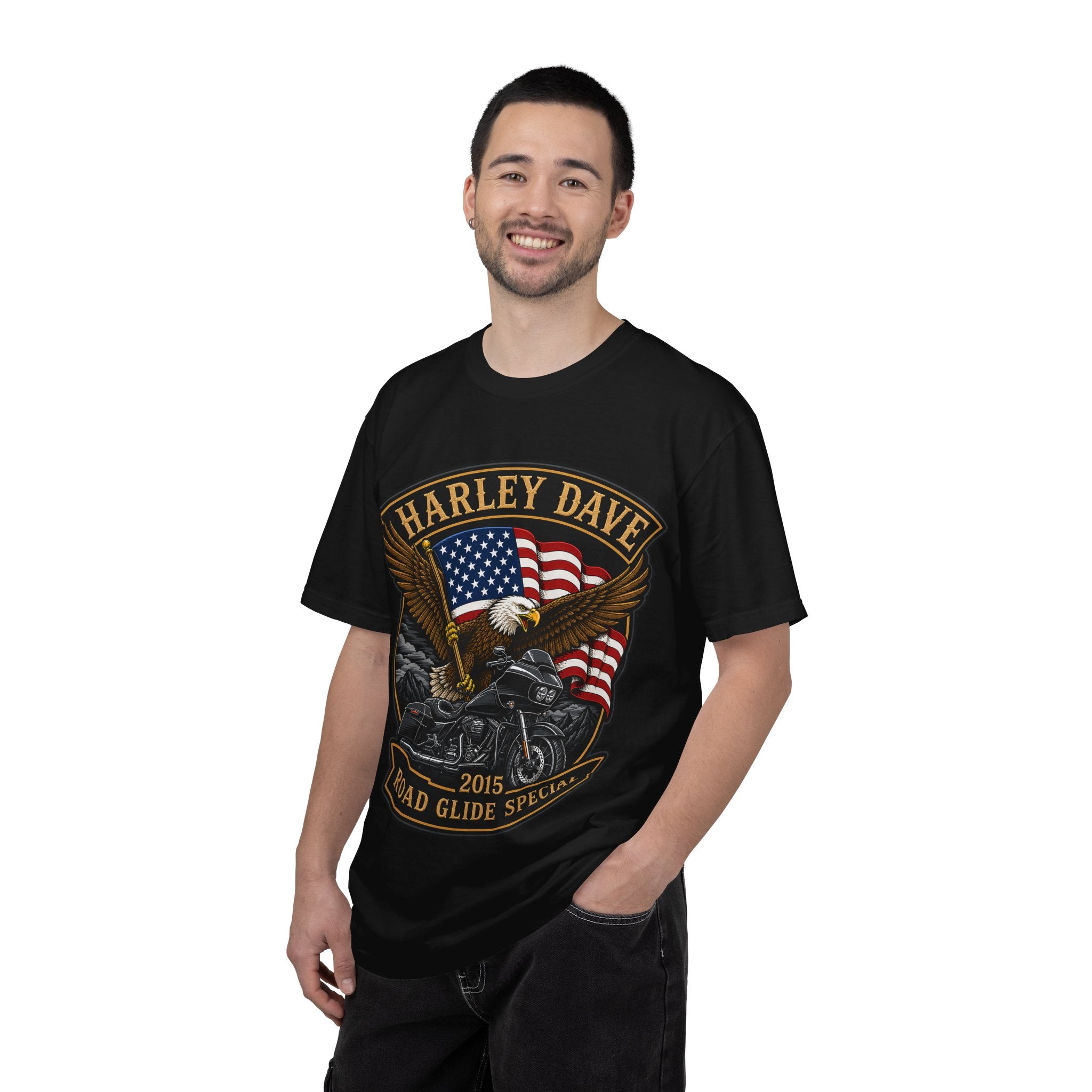 "Harley Dave 2015 Road Glide Special American Eagle" Motorcycle Tee