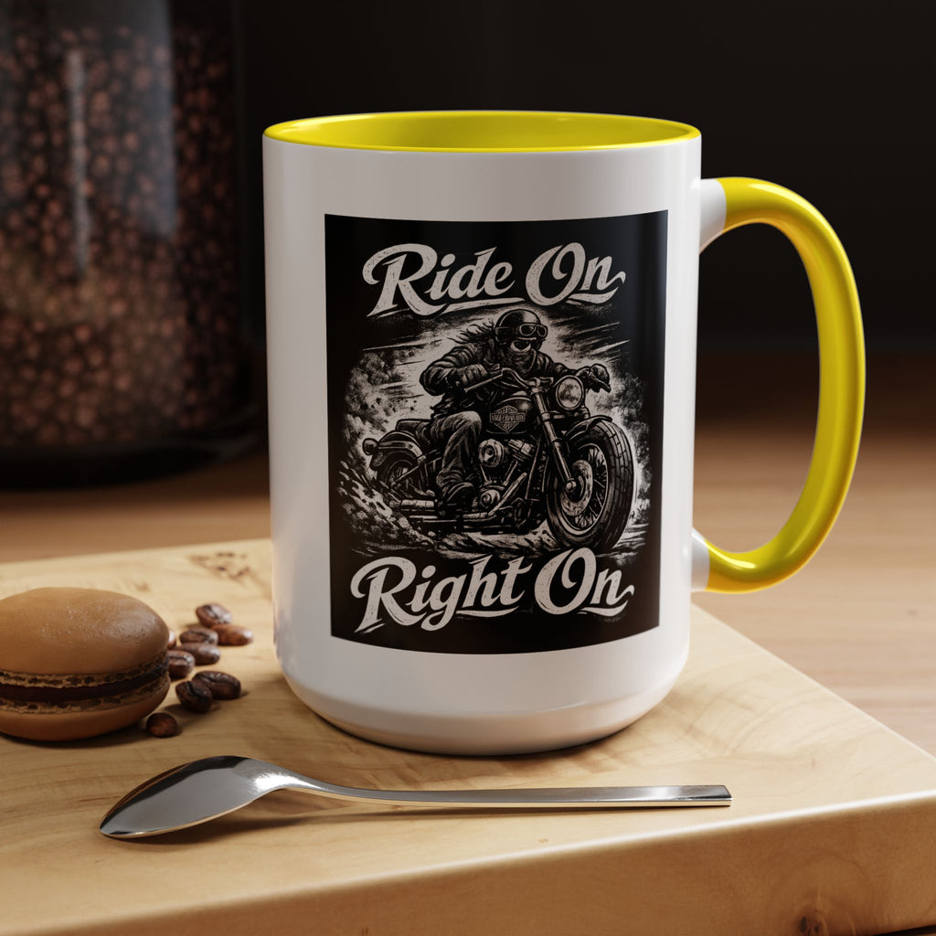 "Ride On Right On" Motorcycle Coffee Mug (11/15oz)
