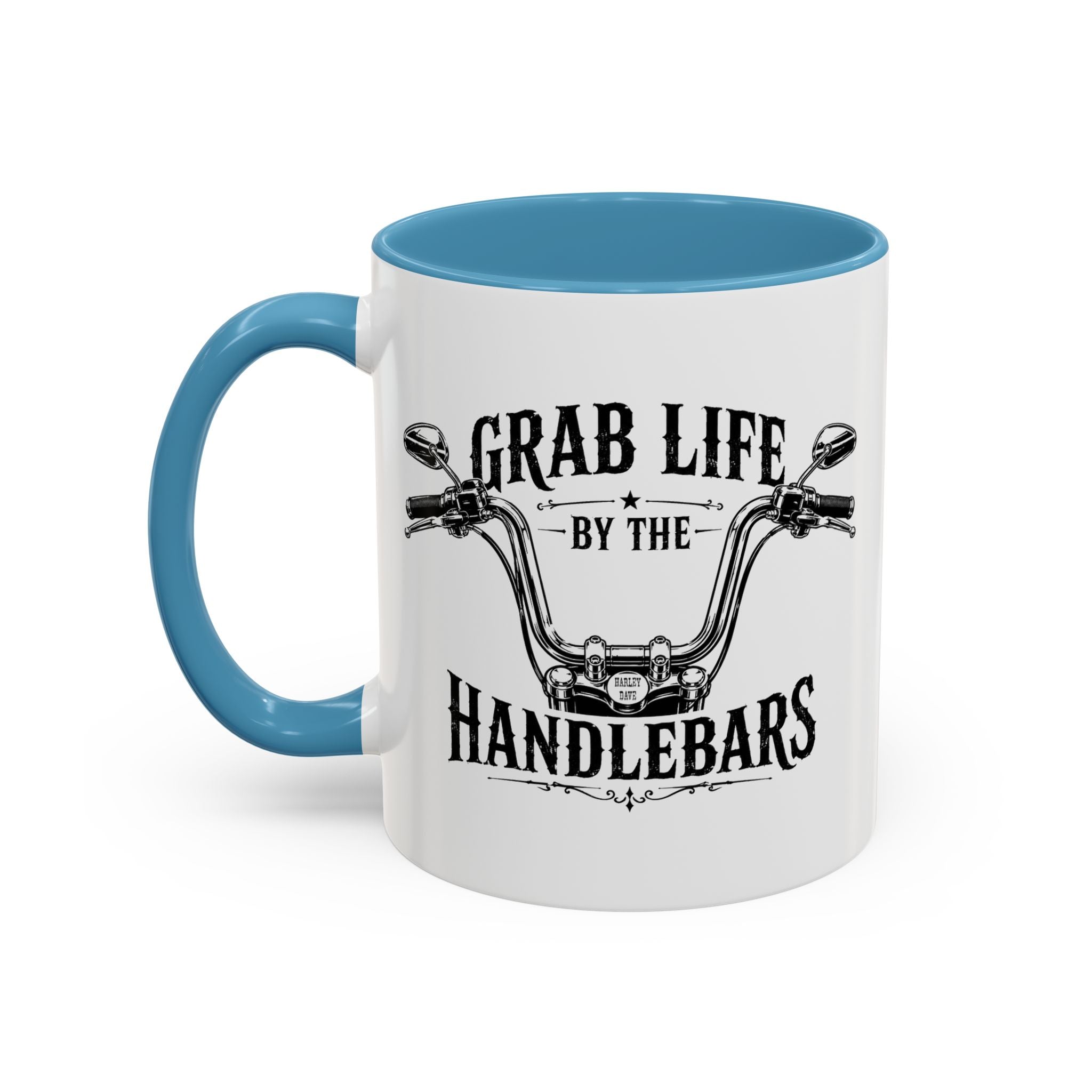 Grab Life by the Handlebars Coffee Mug — Motorcycle Rider Gift (11/15 oz)