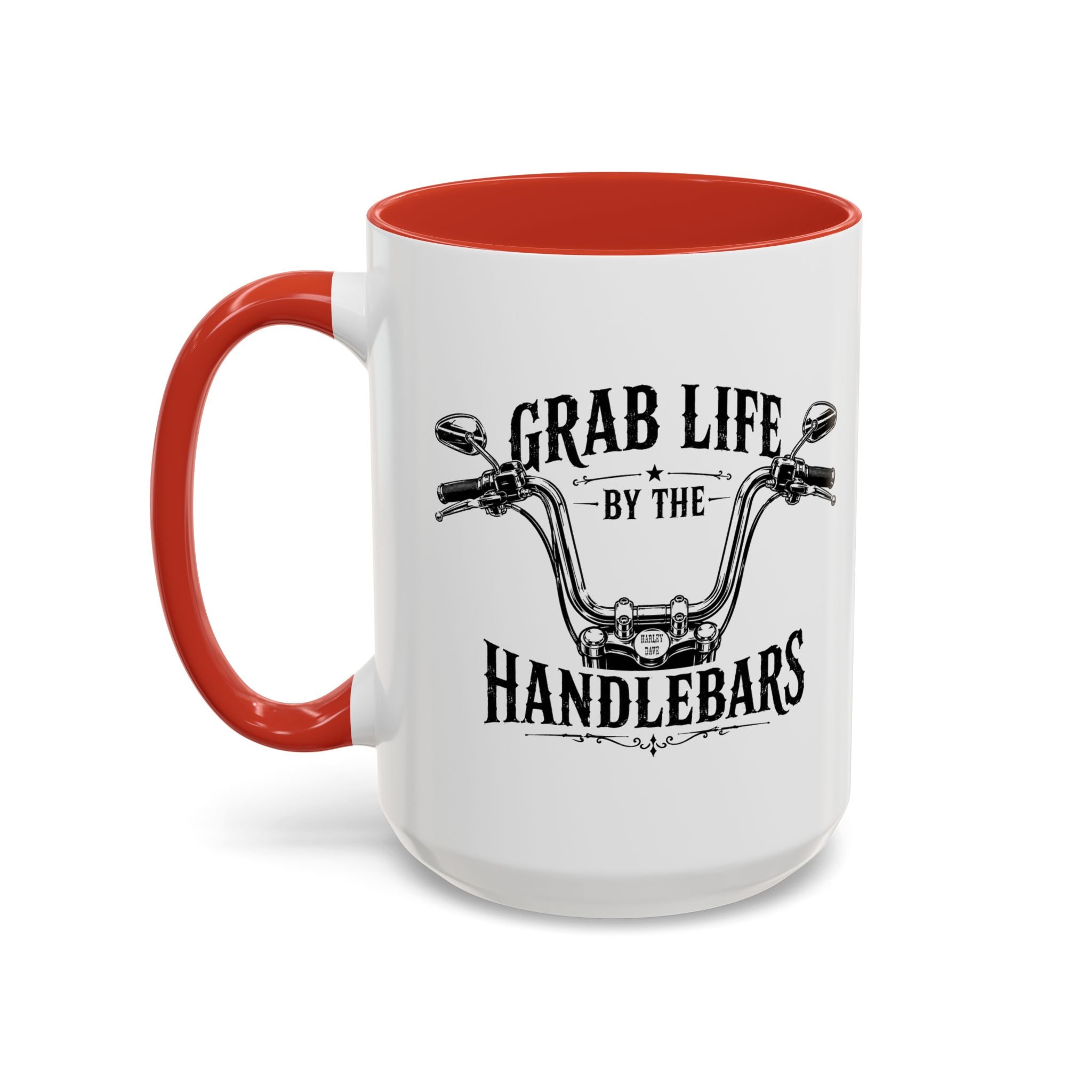 Grab Life by the Handlebars Coffee Mug — Motorcycle Rider Gift (11/15 oz)