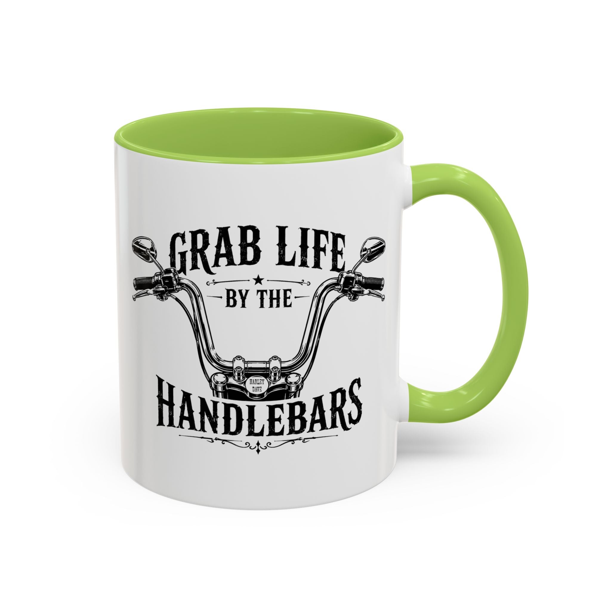 Grab Life by the Handlebars Coffee Mug — Motorcycle Rider Gift (11/15 oz)