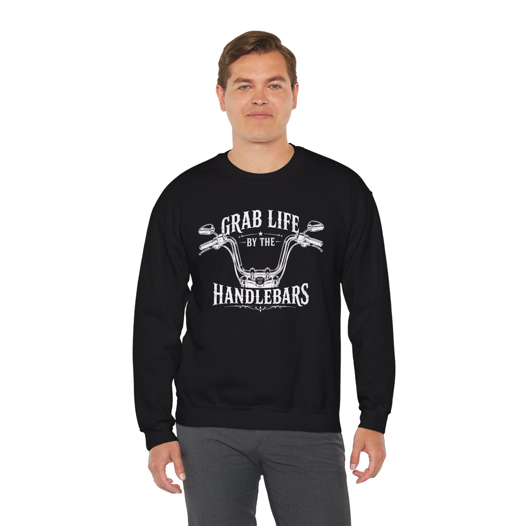 "Grab Life by the Handlebars" Motorcycle Sweatshirt