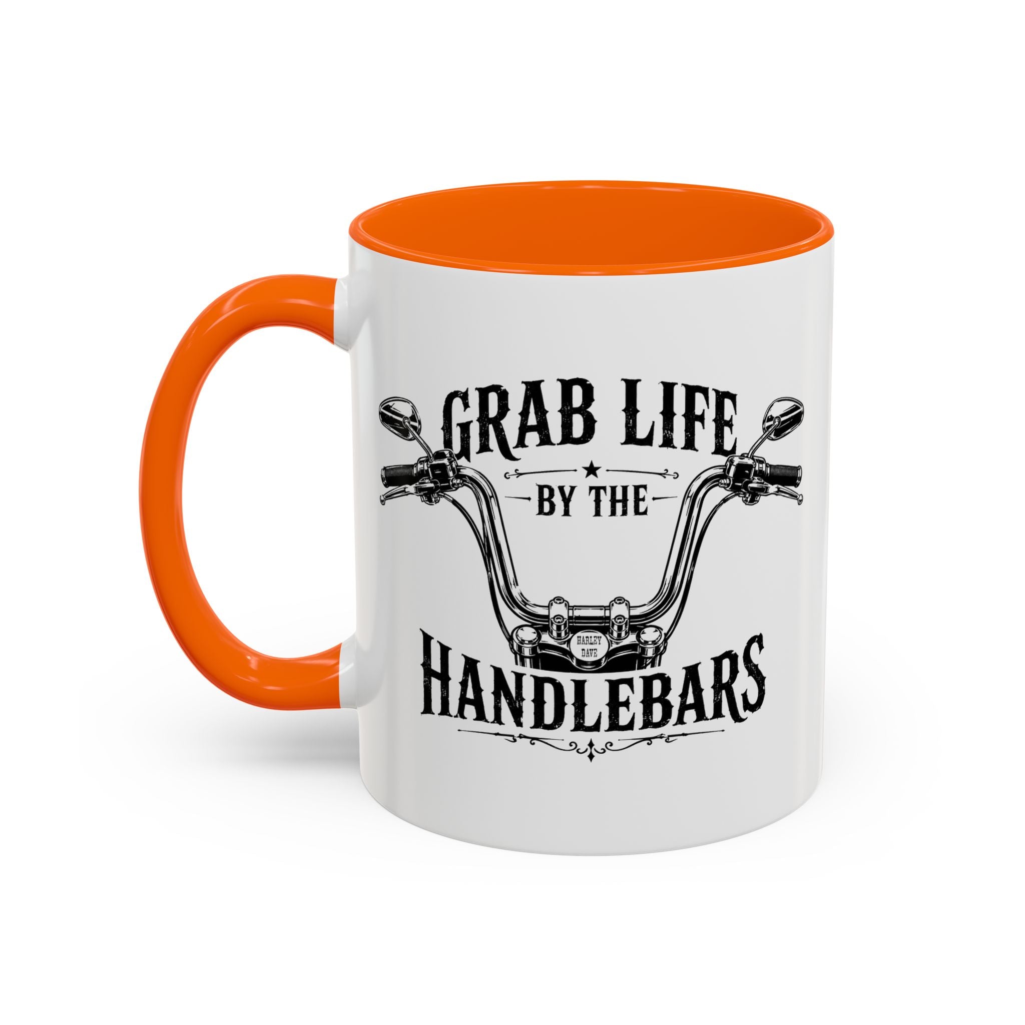 Grab Life by the Handlebars Coffee Mug — Motorcycle Rider Gift (11/15 oz)