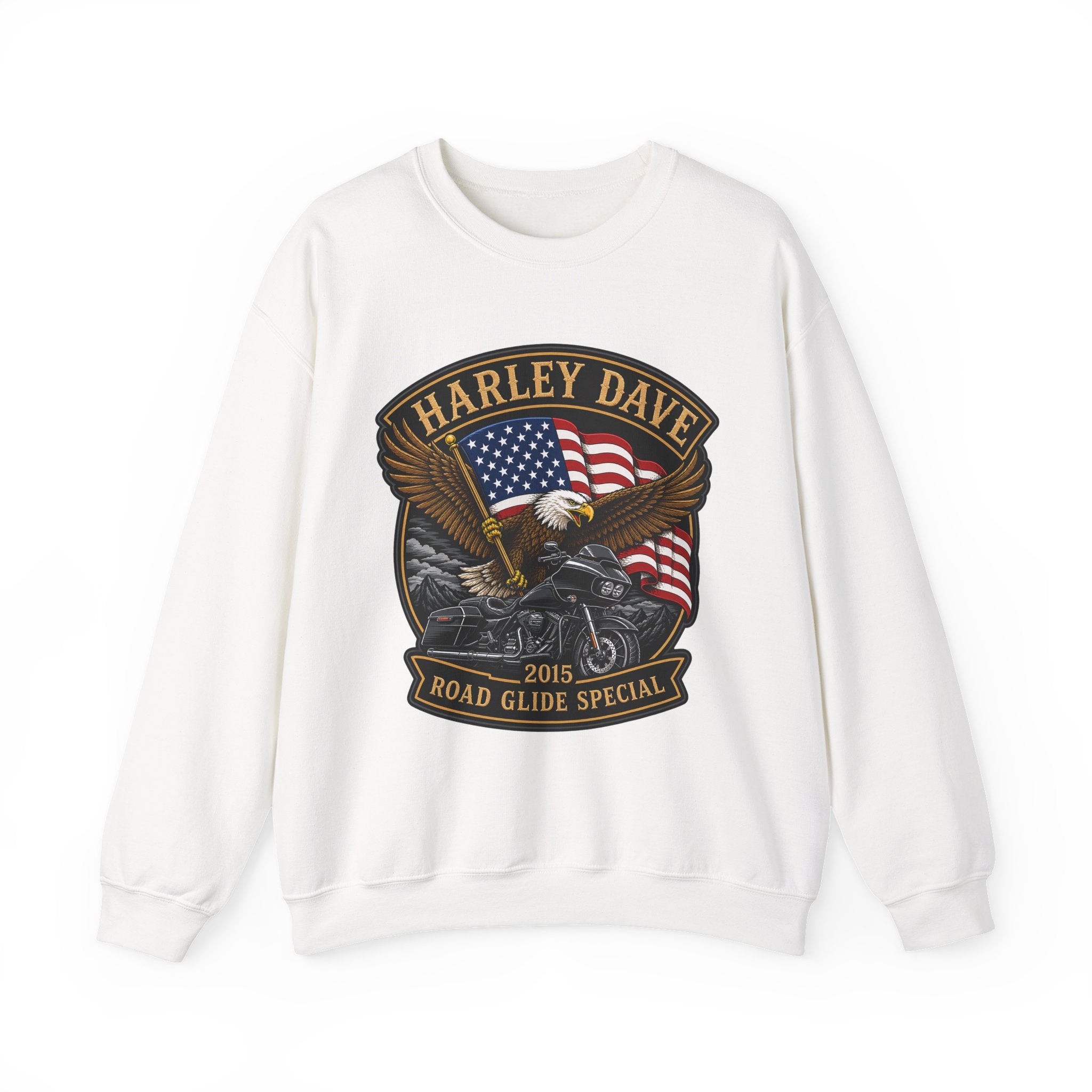 "Harley Dave 2015 Road Glide Special American Eagle" Motorcycle Sweatshirt