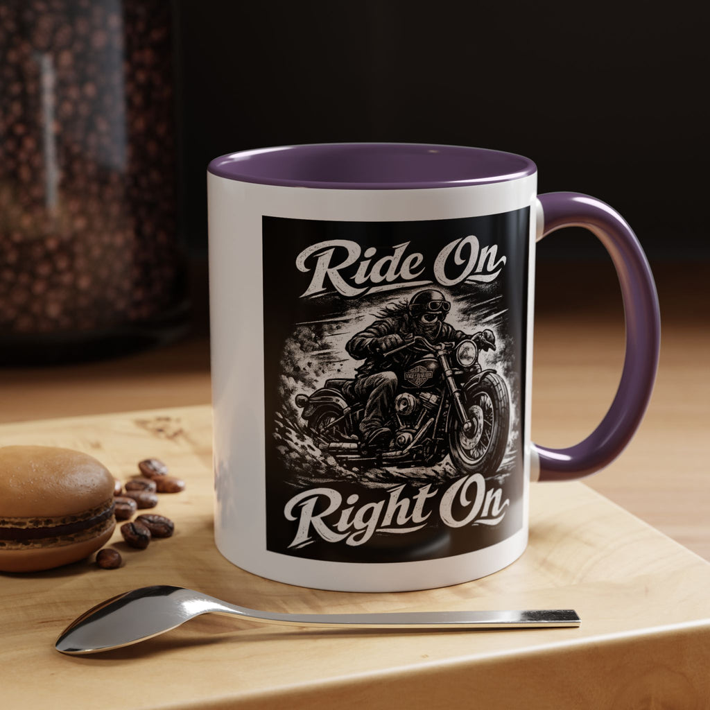 "Ride On Right On" Motorcycle Coffee Mug (11/15oz)