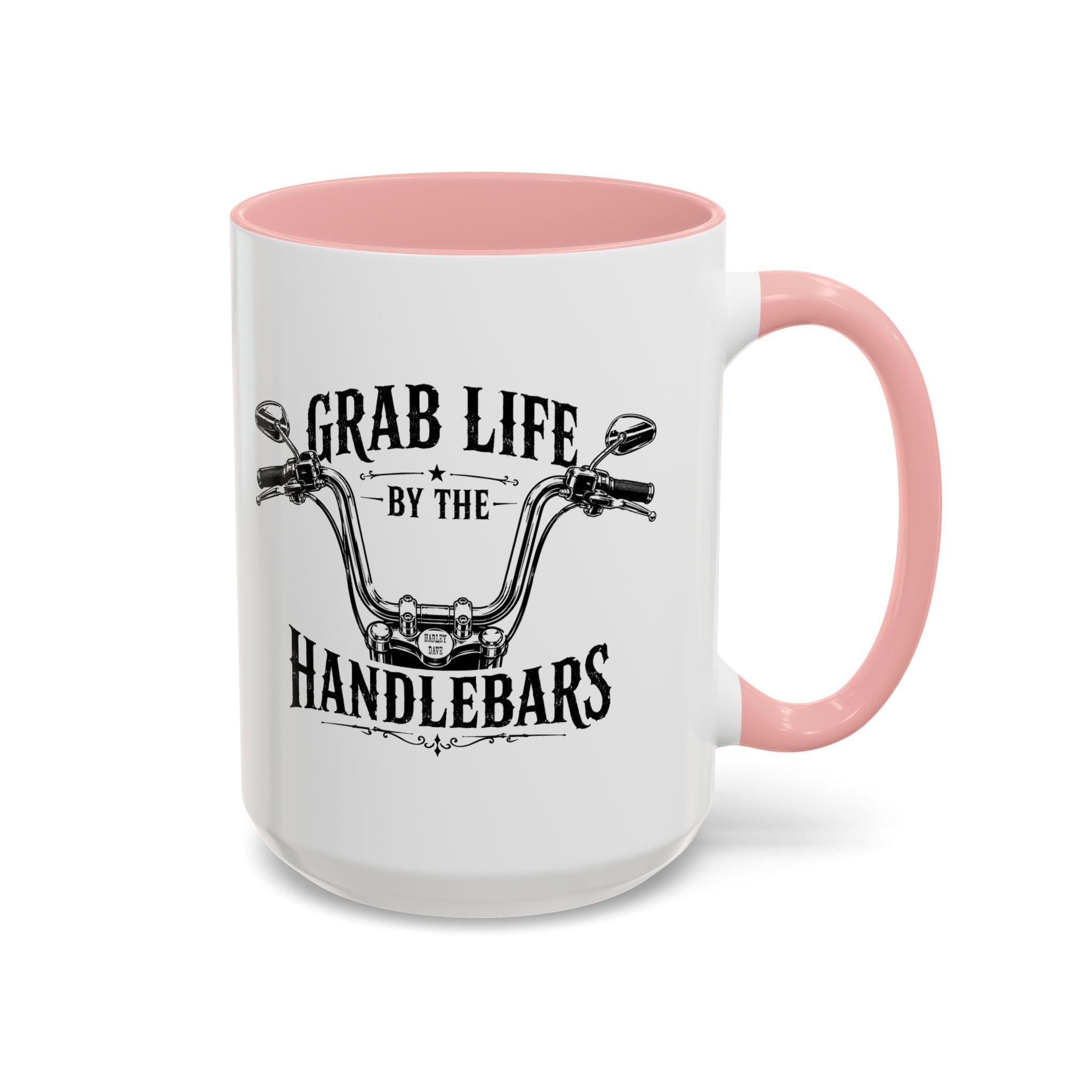 Grab Life by the Handlebars Coffee Mug — Motorcycle Rider Gift (11/15 oz)