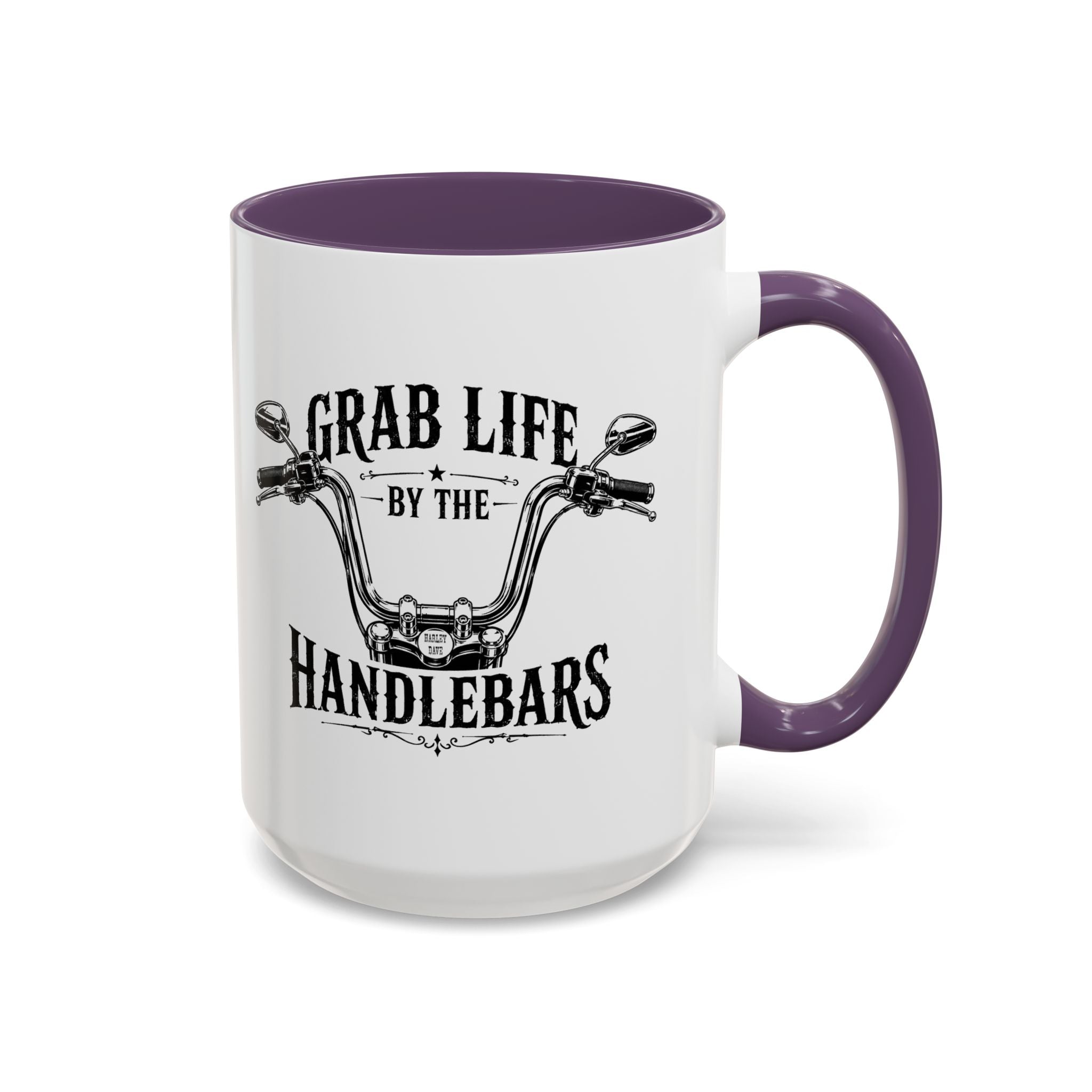 Grab Life by the Handlebars Coffee Mug — Motorcycle Rider Gift (11/15 oz)