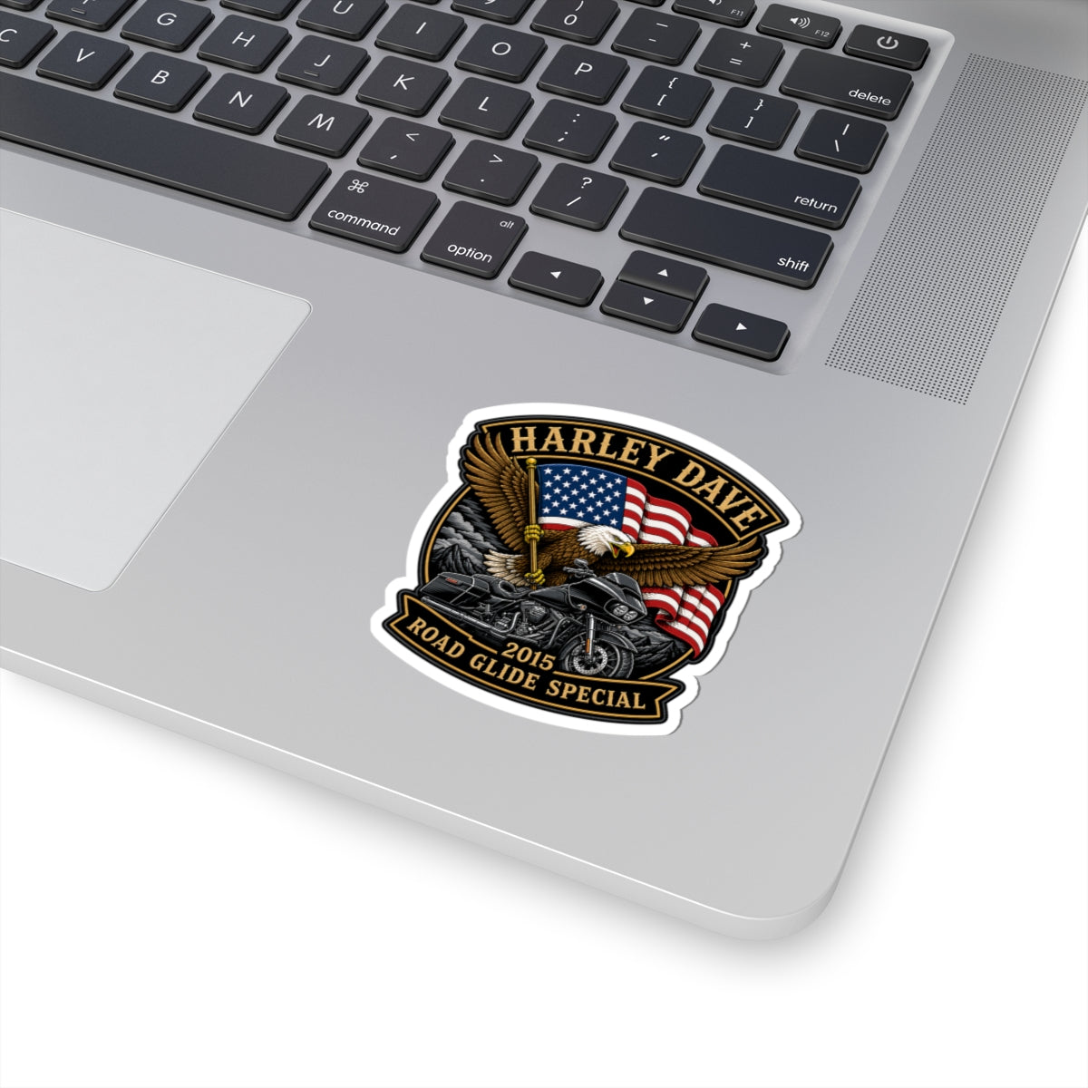 "Harley Dave 2015 Road Glide American Eagle" Kiss-Cut Decal Sticker