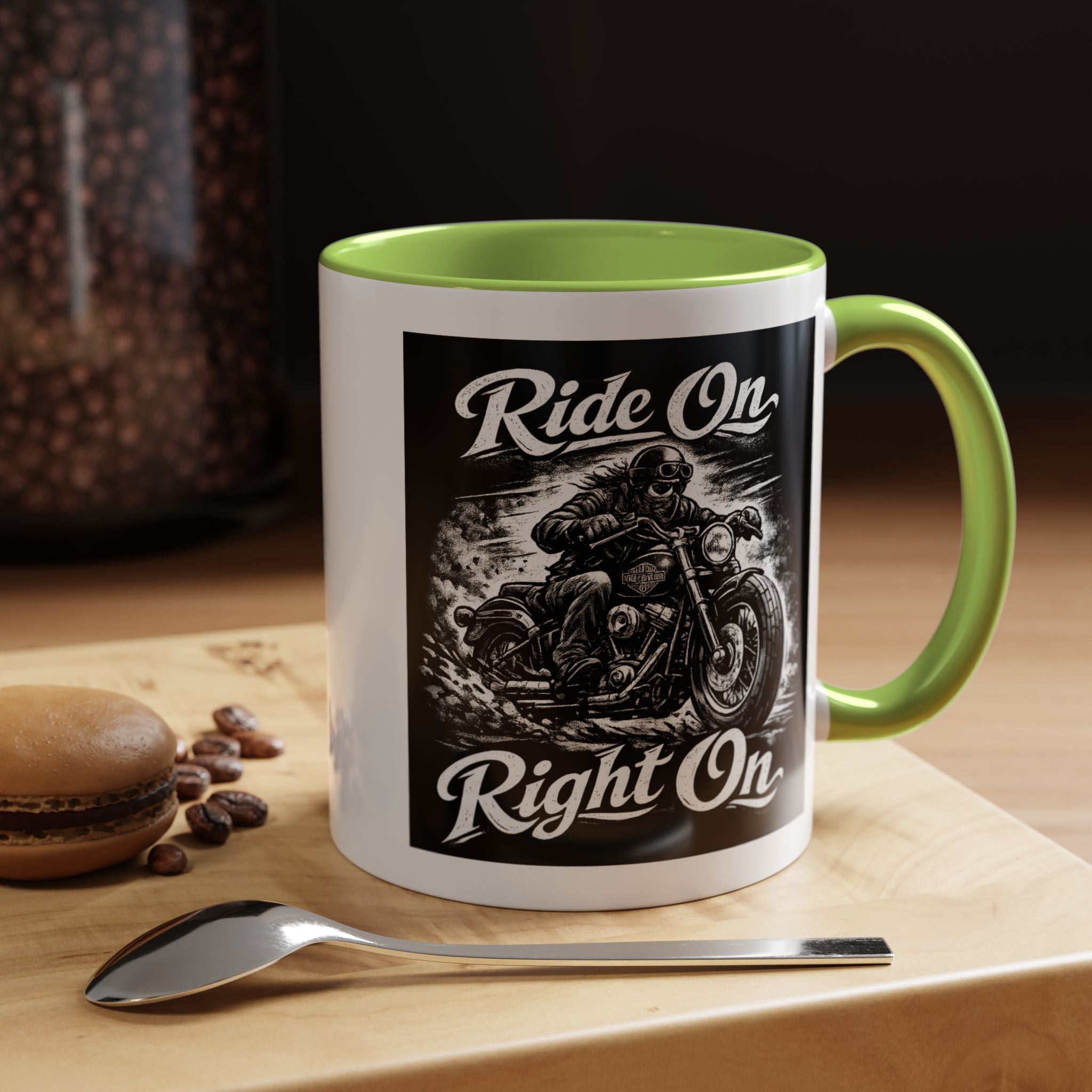 "Ride On Right On" Motorcycle Coffee Mug (11/15oz)